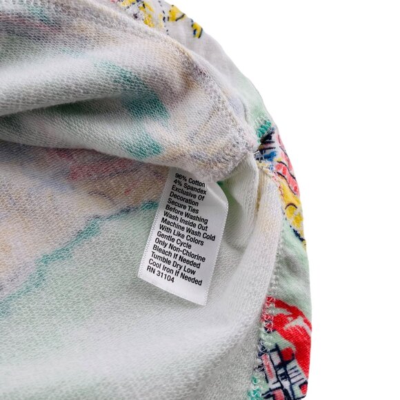 Crown & Ivy Womens Tropical Print Zip-Up Hoodie Jacket Medium Cotton/Polyester - Picture 3 of 6